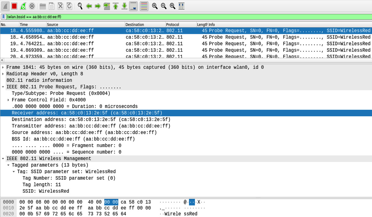 Figure 11.14 – 10 fake packets injected
