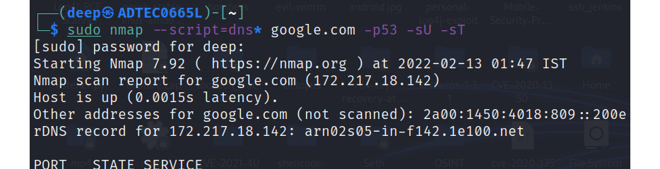 Figure 13.7 – Running all DNS scripts 
