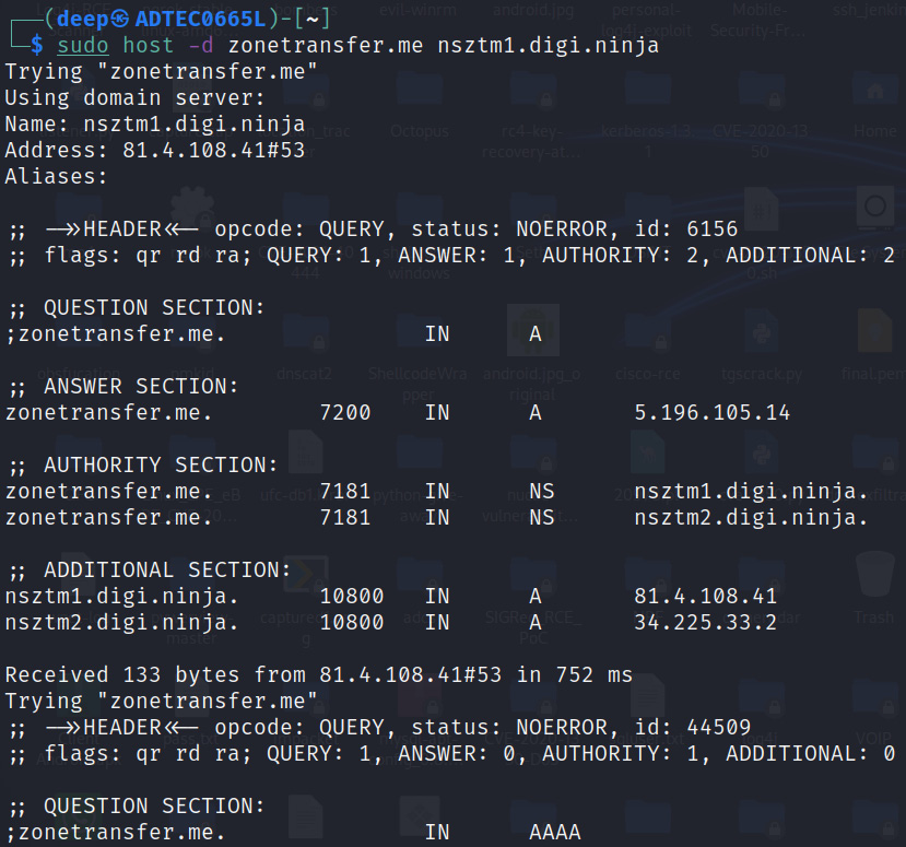 Figure 13.12 – DNS zone file information
