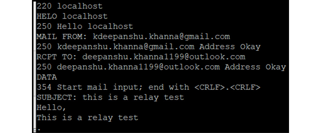 Figure 14.38 – An SMTP relay email
