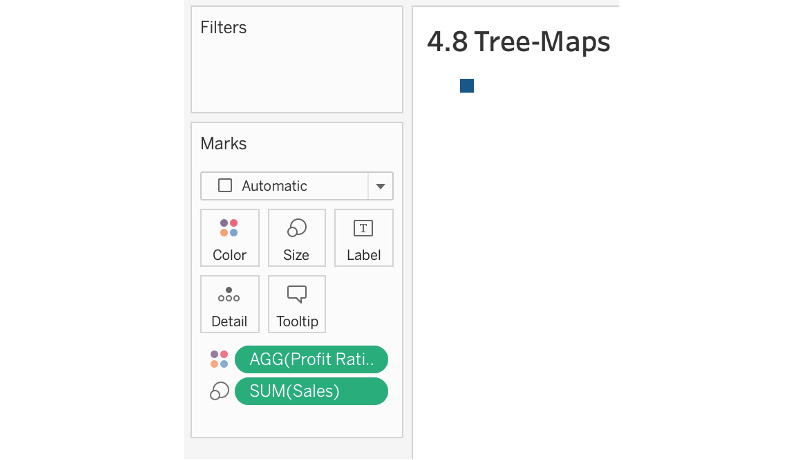 Figure 4.46: Adding Sales to the treemap
