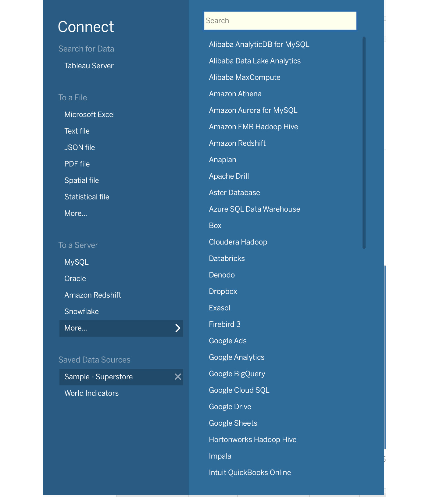 Figure 5.4: Loading the Sample – Superstore dataset
