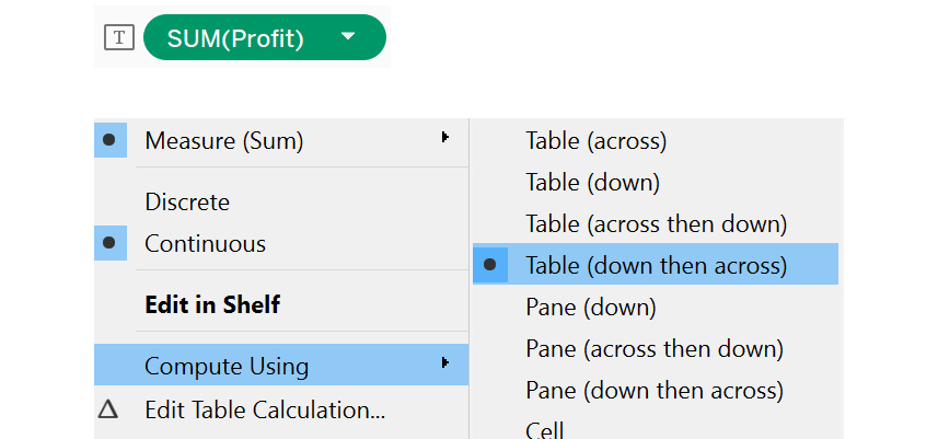 Figure 8.37: Accessing compute using | table (down then across)
