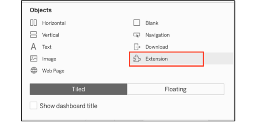 Figure 10.22: Selecting the extension object
