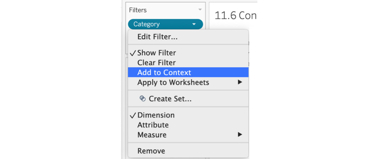 Figure 11.65: How to add a filter to context
