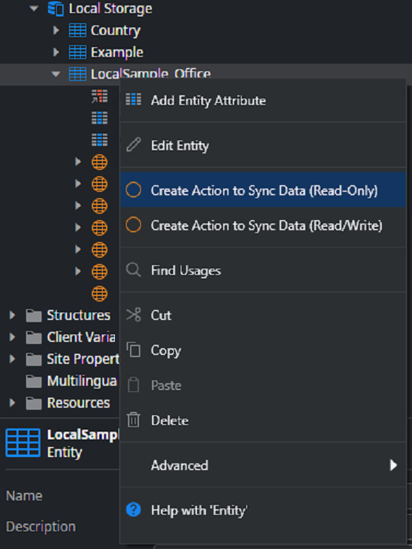 Figure 11.14 – Sync data (Read-Only) action autogeneration
