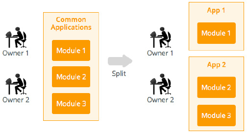 Figure 13.5 – Split application ownership
