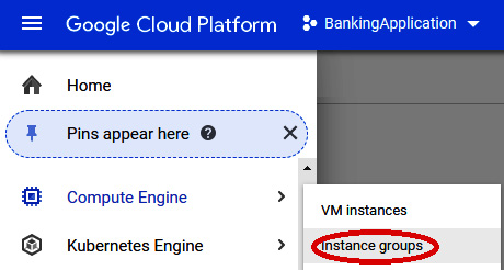 Figure 10.11 – Navigation menu: Instance groups
