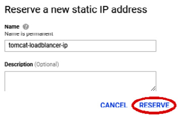 Figure 10.27 – Reserve a new static IP address
