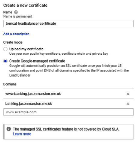 Figure 10.29 – Create a new certificate form
