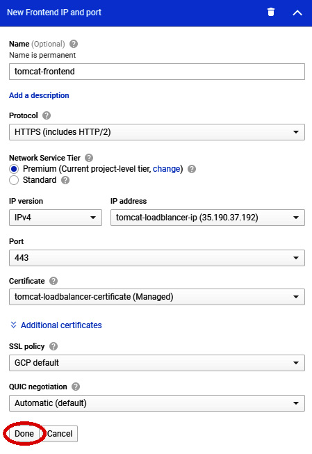 Figure 10.30 – New Frontend IP and port
