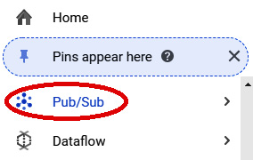 Figure 15.3 – Navigation menu: Pub/Sub
