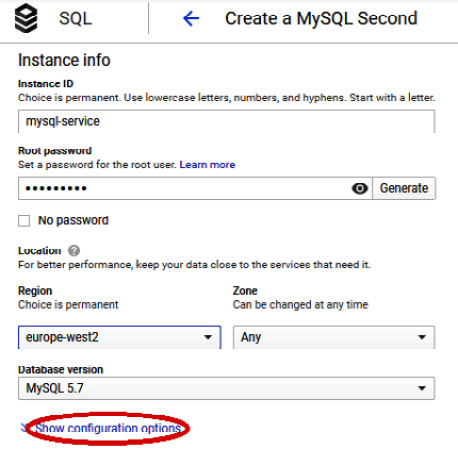 Figure 11.16 – Show configuration options
