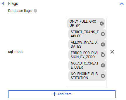 Figure 11.20 – SQL modes
