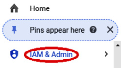 Figure 11.28 – IAM & Admin menu option
