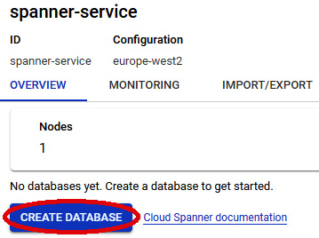 Figure 11.44 – Start creating the Spanner database
