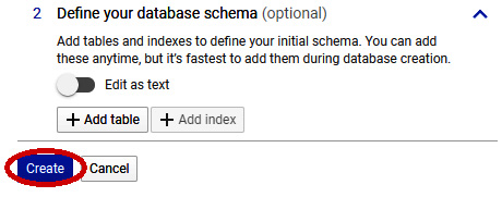 Figure 11.46 – Create the Spanner database
