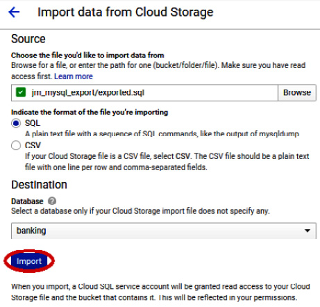 Figure 11.54 – Import the database
