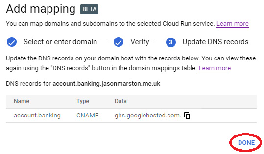 Figure 18.17 – Confirming Add mapping (account)
