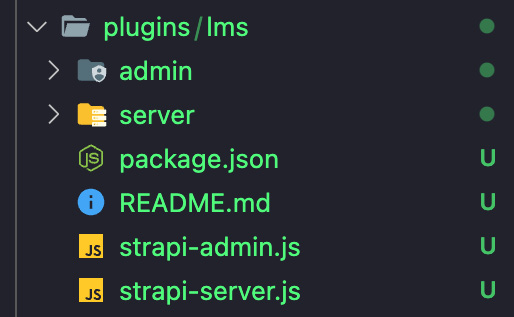 Figure 8.14: The folder structure of the plugin code