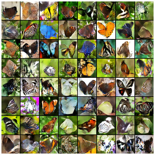 Figure 6.11 – Butterfly species generated from the GAN model
