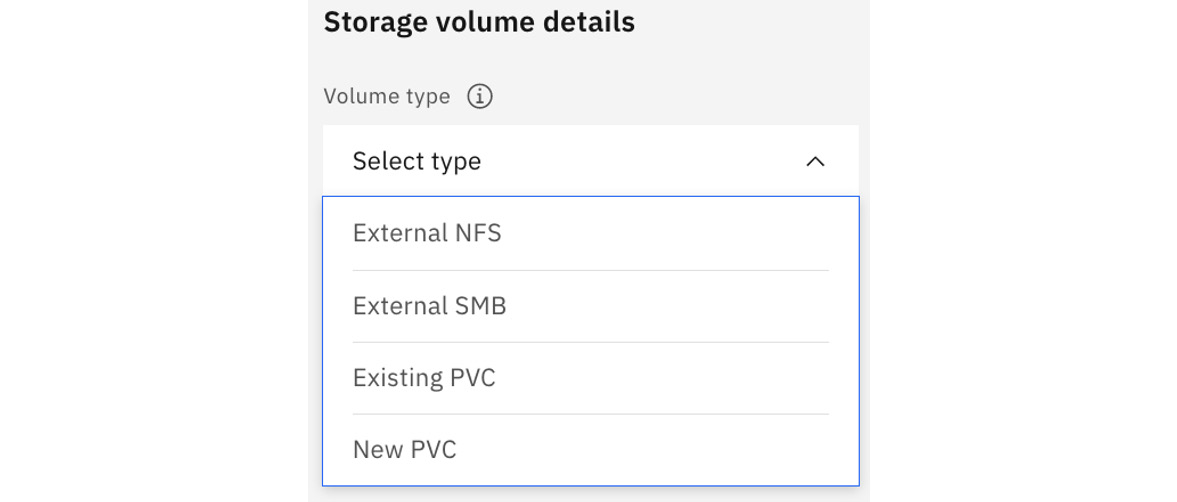 Figure 9.12 – Types of storage volumes
