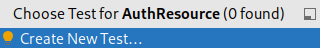 Figure 5.3 – A screenshot of IntelliJ Choose Test pop-up menu

