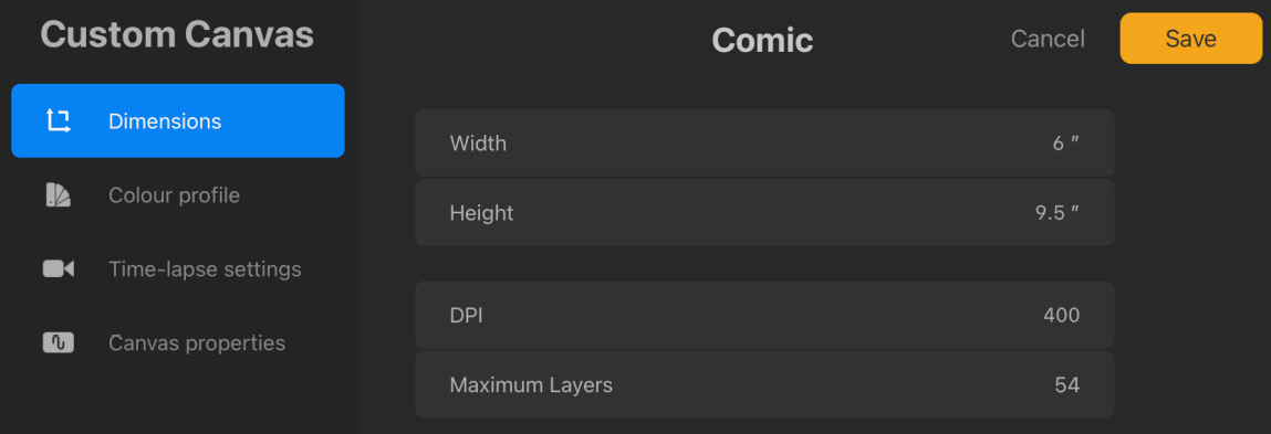 Figure 2.7: The Comic preset
