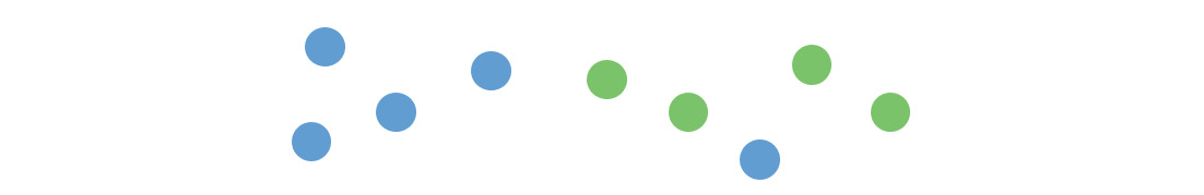 Figure 2.13 – Gestalt principle of similarity by color
