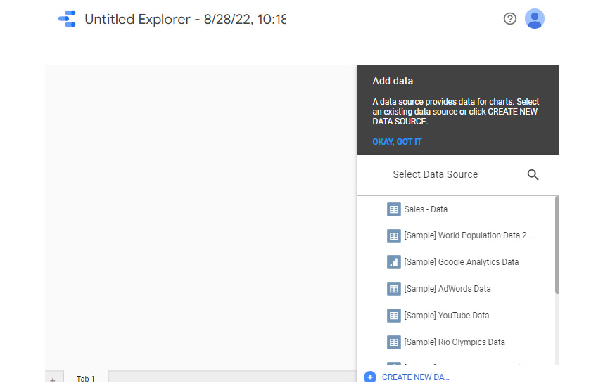 Figure 4.46 – Creating an explorer from the home page
