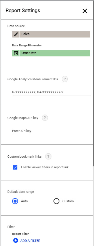 Figure 5.7 – Report Settings
