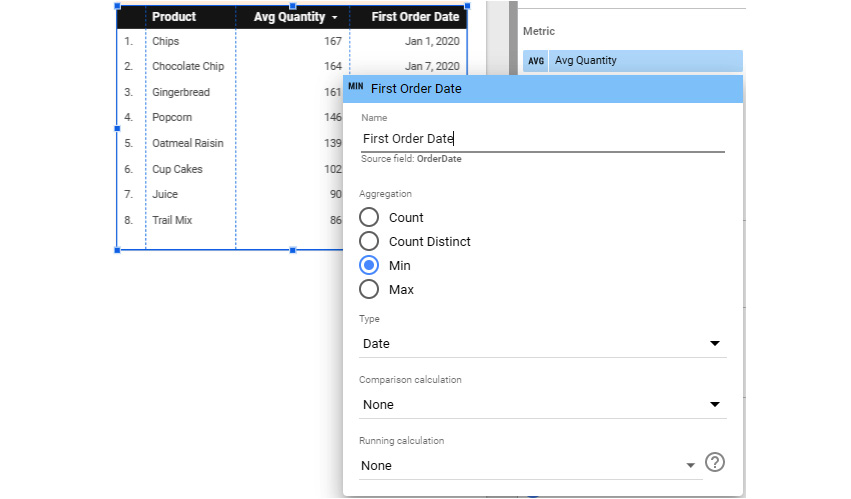 Figure 5.13 – Providing user-friendly names to dimensions and metrics
