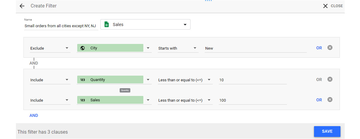 Figure 5.22 – Filtering with multiple condition clauses
