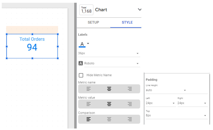 Figure 5.40 – Label style properties for a scorecard chart
