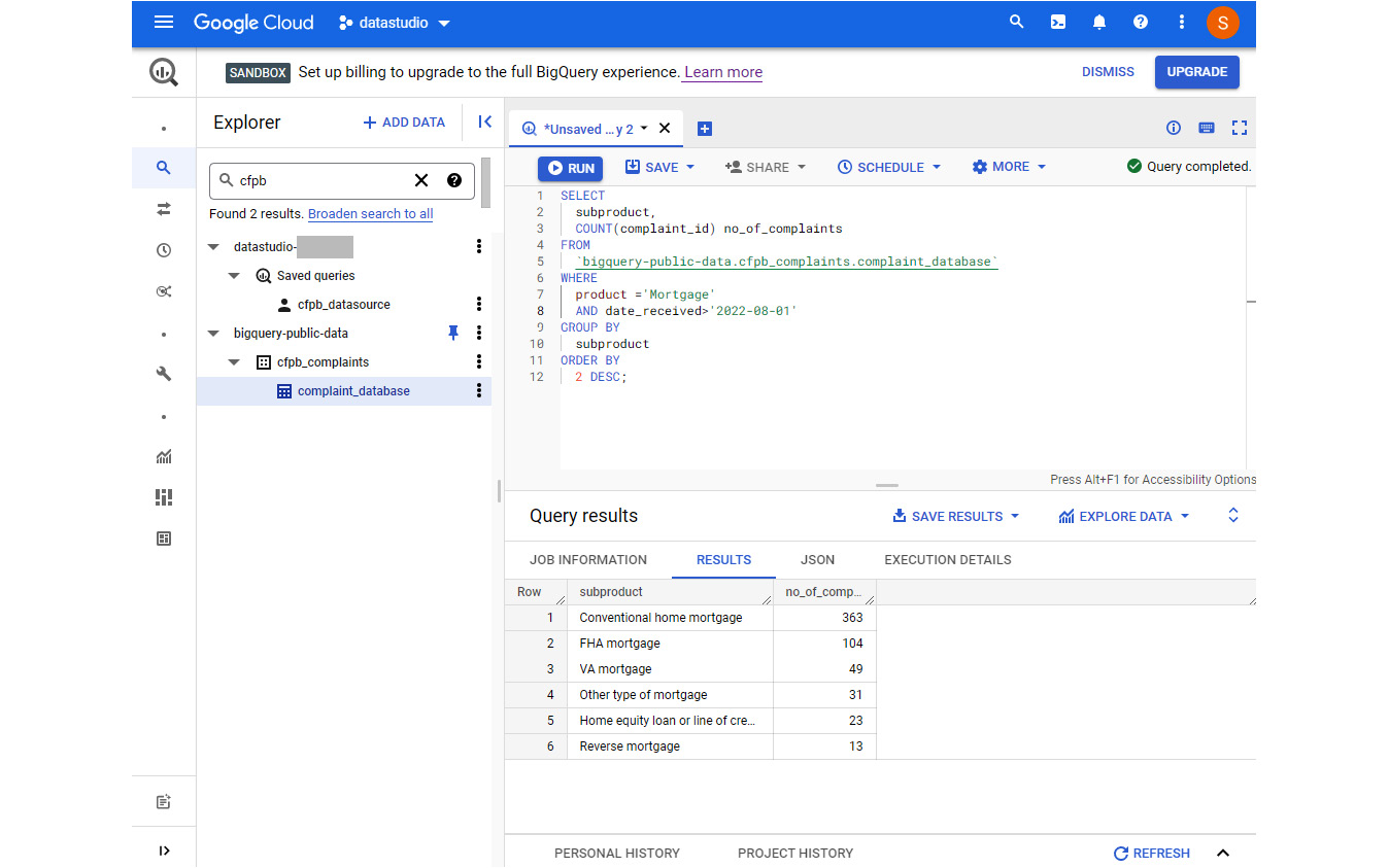 Figure 9.2 – The BigQuery web user interface
