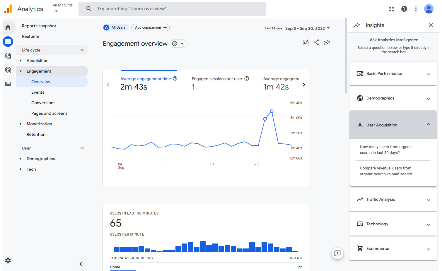 Figure 11.5 – Accessing the relevant insights for each report
