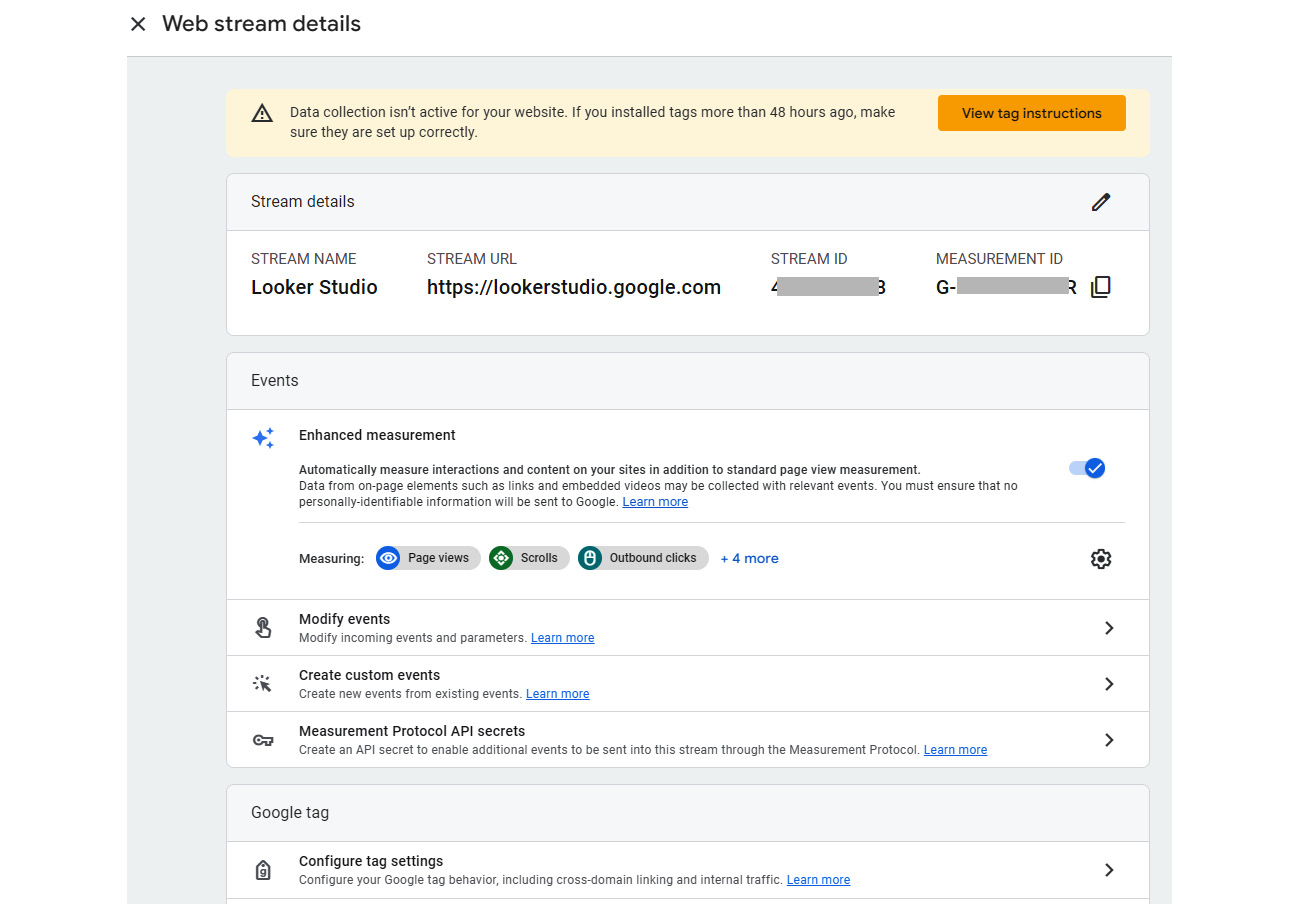 Figure 11.8 – Getting the Measurement ID from Stream details
