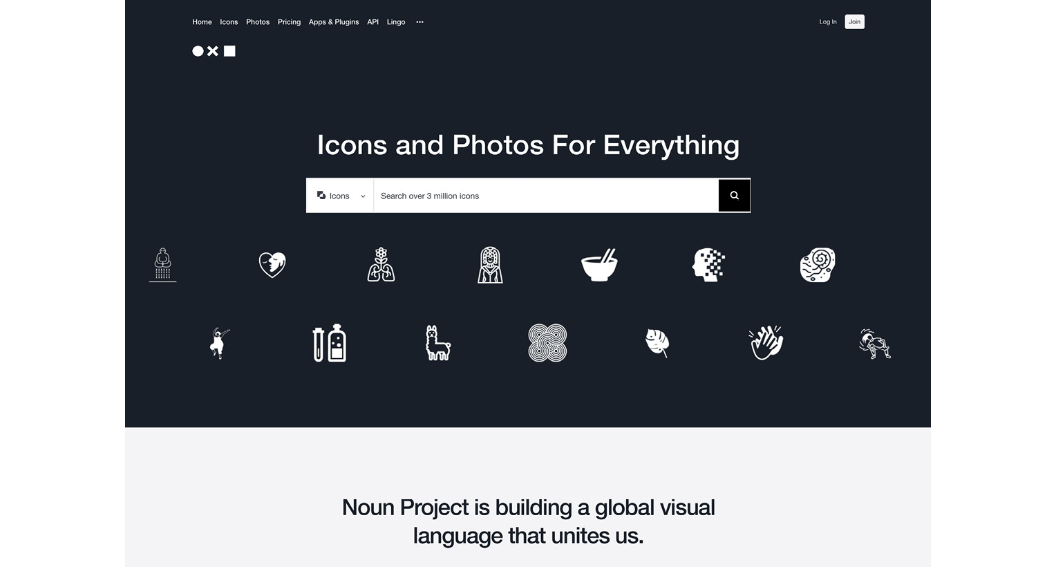 Figure 2.6 – The Noun Project website

