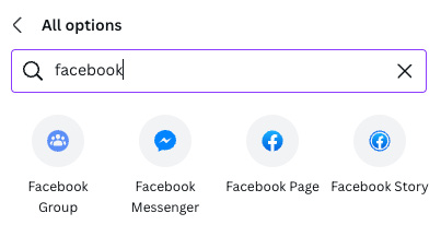 Figure 11.14 – Different Facebook sharing options