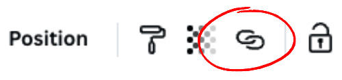 Figure 11.20 – Two linked circles icon for creating links