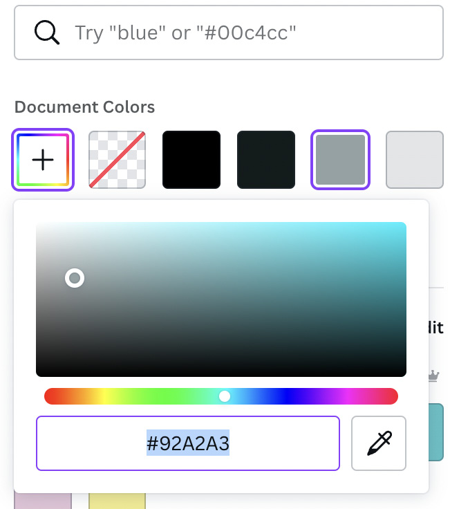 Figure 2.9 – Color option to select own color