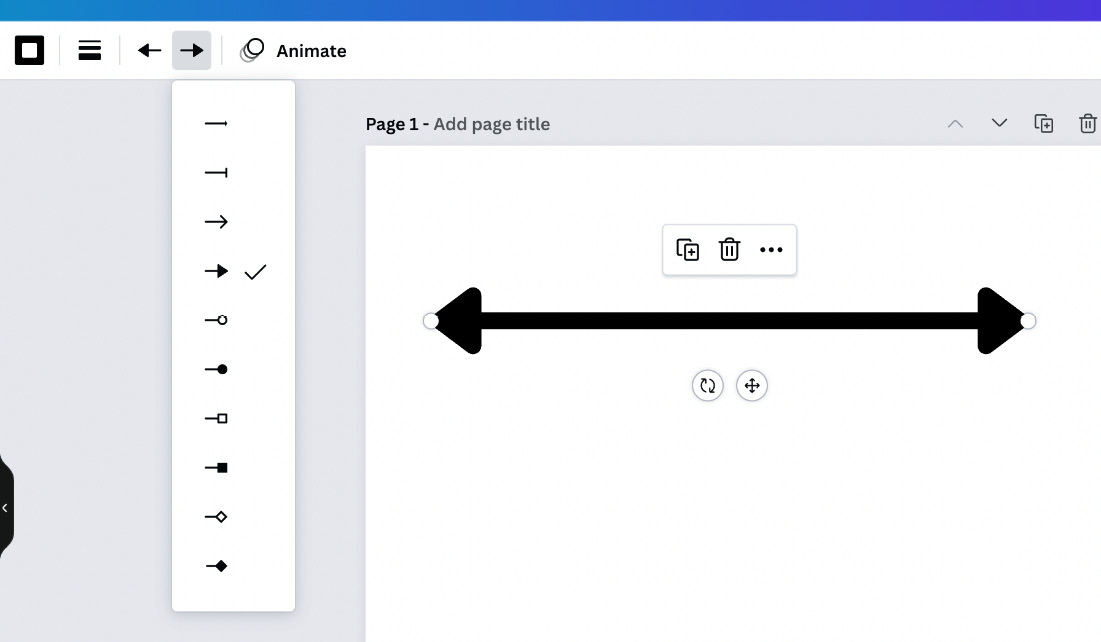 Figure 2.26 – Line End dropdowns