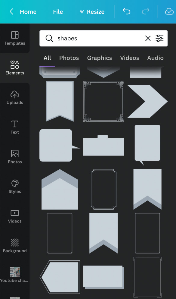 Figure 2.28 – Borders and different shape styles