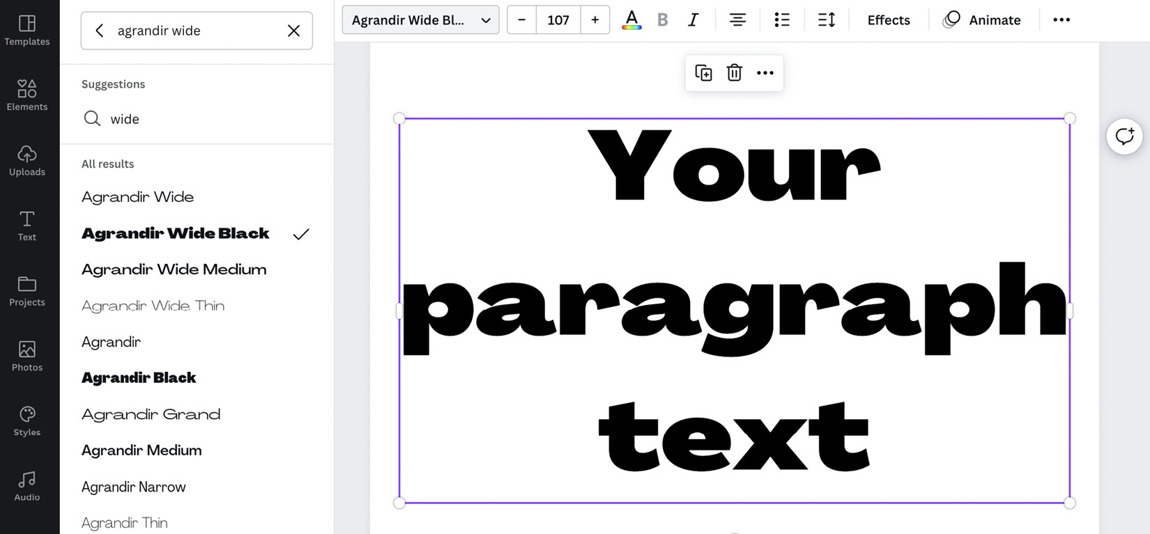 Figure 2.40 – Text box with chosen font