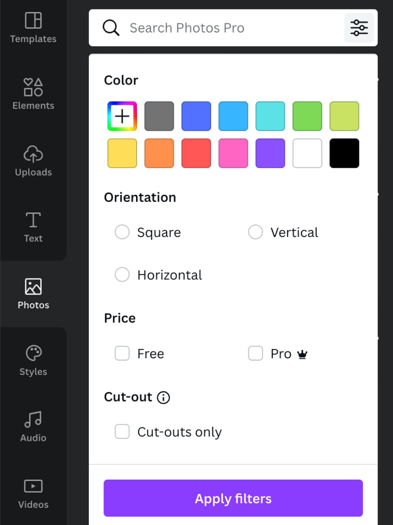Figure 4.19 – Cut-out option for Canva images