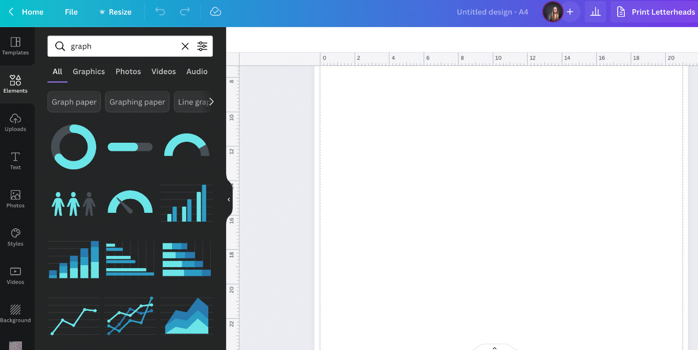 Figure 6.26 – Finding graphs in Canva