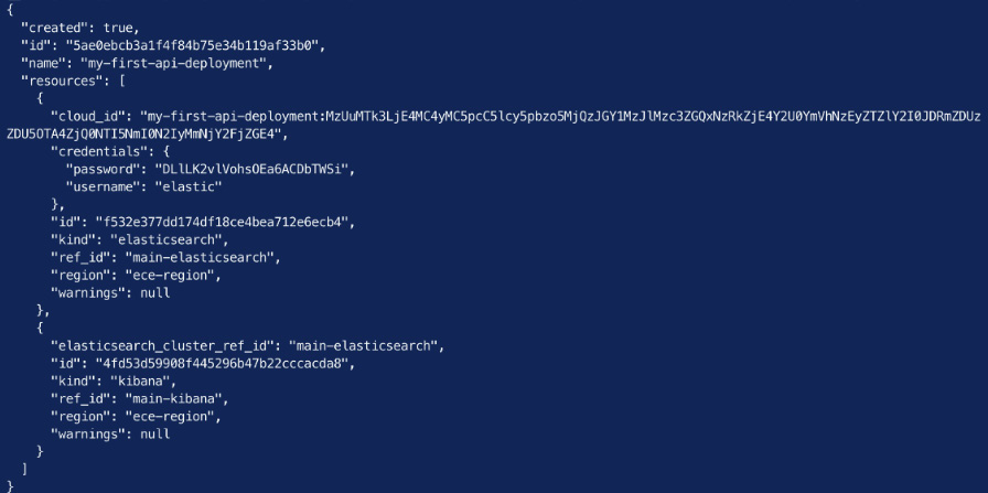 Figure 2.11 – Creating a deployment with ecctl and verifying it was created
