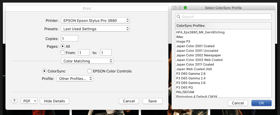 Figure 8.24 – A Color Matching menu example
