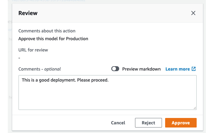 Figure 11.19 – Approve/reject a staging deployment
