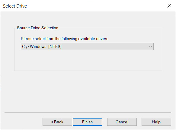 Figure 6.3 – Select Drive window
